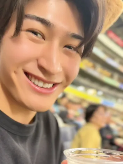 アキと野球観戦